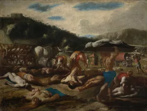 The Pestilence of 1656 by Carlo Coppola Oil Painting