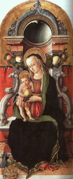Madonna and Child Enthroned with a Donor