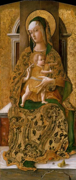Madonna and Child Enthroned by Carlo Crivelli Oil Painting