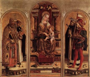 Triptych of Camerino by Carlo Crivelli Oil Painting