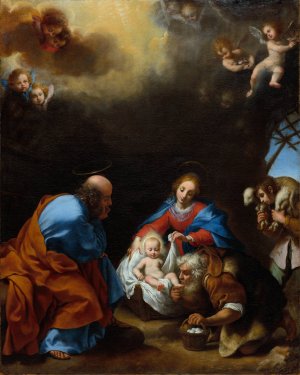 Adoration of the Shepherds by Carlo Dolci Oil Painting