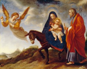 The Flight into Egypt by Carlo Dolci Oil Painting