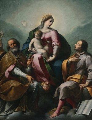 Madonna and Child with Saints by Carlo Francesco Nuvolone Oil Painting
