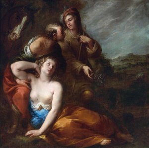 Silvio, Dorinda And Linco by Carlo Francesco Nuvolone Oil Painting