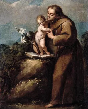 St Anthony of Padua and the Infant Christ Oil painting by Carlo Francesco Nuvolone