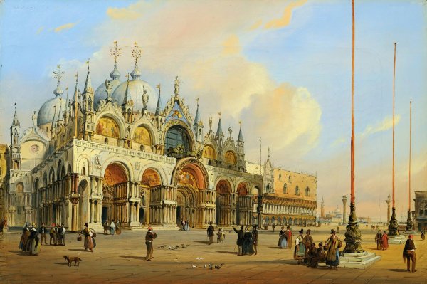 Main Product Photo of Saint Mark's Basilica, Venice Painting by Carlo Grubacs