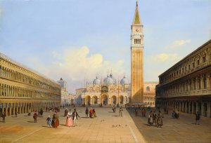Saint Mark's Square, Venice by Carlo Grubacs Oil Painting