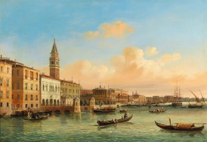 Venedig by Carlo Grubacs Oil Painting