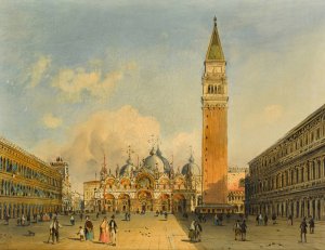 Venetian View III by Carlo Grubacs Oil Painting