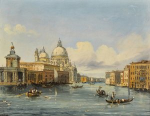Venetian View IV by Carlo Grubacs Oil Painting