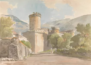 Fondi; Il Castello Oil painting by Carlo Labruzzi