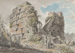 Ruins on the Right of the Via Appia by Carlo Labruzzi Oil Painting