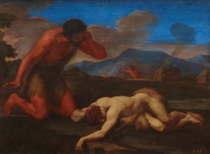 Adam Discovering the Body of Abel by Carlo Magnone Oil Painting