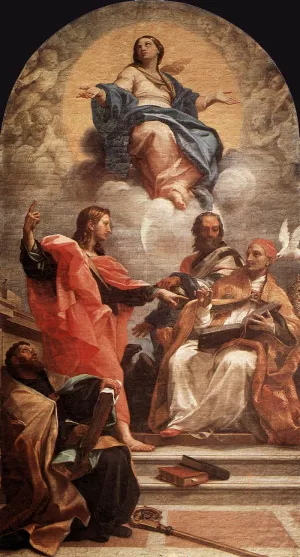 Assumption and the Doctors of the Church painting by Carlo Maratti