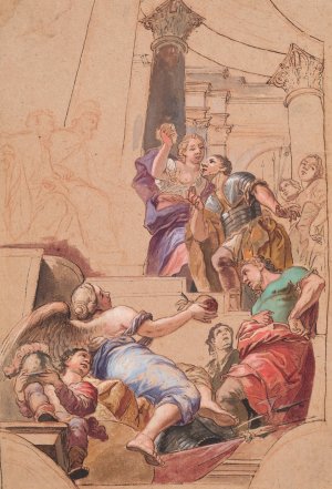 En Sejrende Feltherre I Audiens Hos Et Herskerpar by Carlo Maratti Oil Painting