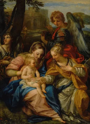 Mystic Marriage Of Saint Catherine Of Alexandria by Carlo Maratti Oil Painting