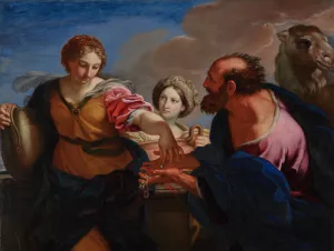 Rebecca And Eliezer At The Well by Carlo Maratti Oil Painting