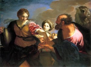Rebecca and Eliezer at the Well by Carlo Maratti Oil Painting