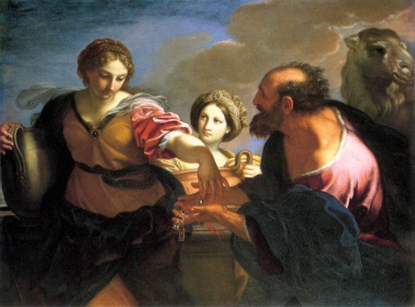 Main Product Photo of Rebecca and Eliezer at the Well Painting by Carlo Maratti