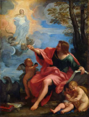 Saint John the Evangelist on Patmos by Carlo Maratti Oil Painting