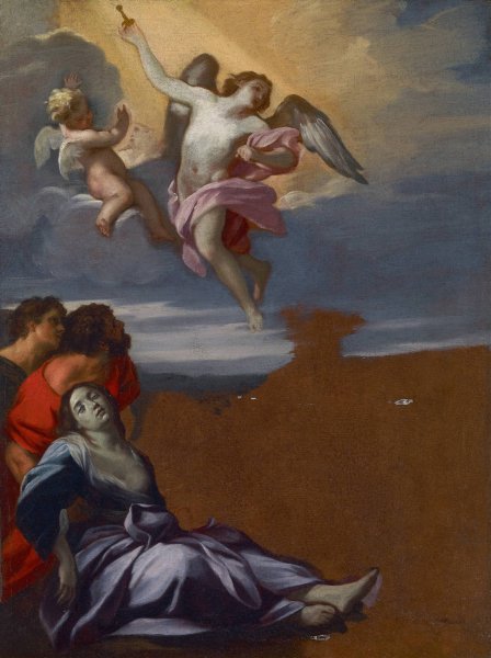 Study for the Altarpiece of Saint Rosalie Among the Plague-Stricken  by Carlo Maratti - Hand-Painted Oil Painting Reproduction