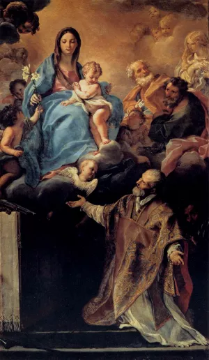 The Virgin Appearing to St Philip Neri painting by Carlo Maratti