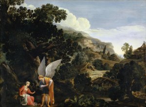The Annunciation to the Wife of Manoah by Carlo Saraceni Oil Painting