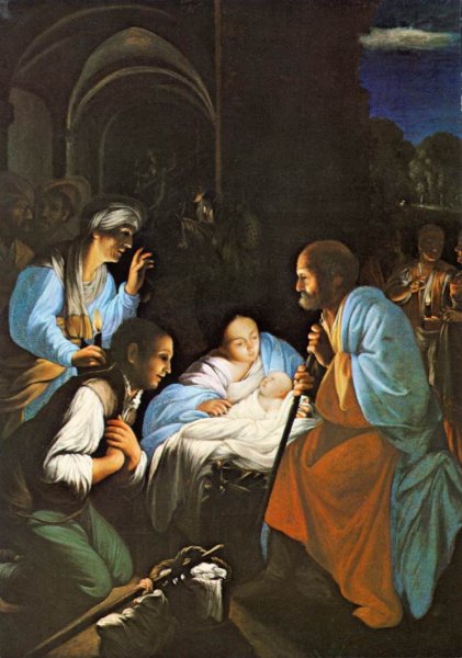 The Birth of Christ by Carlo Saraceni - Hand-Painted Oil Painting Reproduction