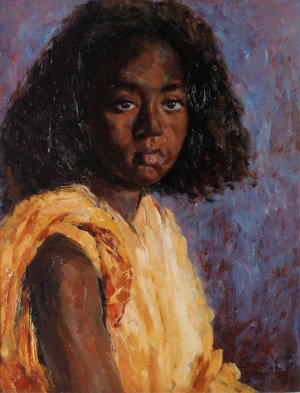 Young Moroccan Girl by Carlos Abascal Oil Painting
