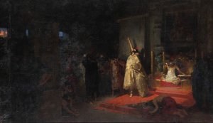 The ransom of Atahualpa by Carlos Baca-Flor Oil Painting