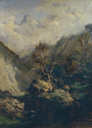 Mountains in Asturias by Carlos De Haes Oil Painting