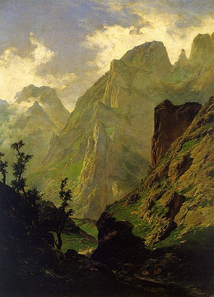 Picos de Europa by Carlos De Haes - Hand-Painted Oil Painting Reproduction
