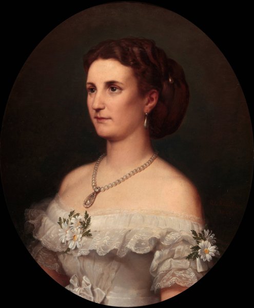 Maria Leonor de Salm-Salm, duquesa de Osuna  by Carlos Luis De Ribera Y Fieve - Hand-Painted Oil Painting Reproduction