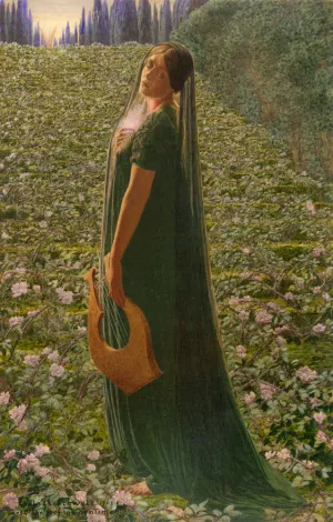 Elysian Fields Oil painting by Carlos Schwabe