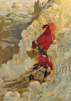 Fervaal by Carlos Schwabe Oil Painting