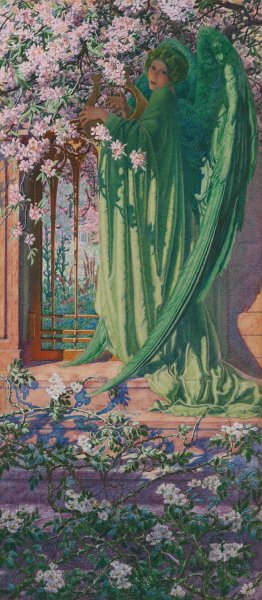 La Porte d'or by Carlos Schwabe Oil Painting