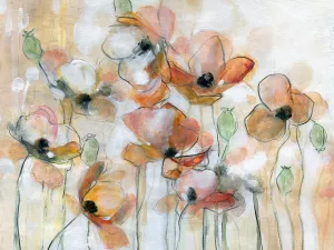Abstract Poppy Field by Carol Robinson Oil Painting
