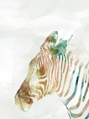 African Colors Zebra Oil painting by Carol Robinson
