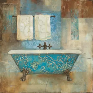 Aqua Spa I Oil Painting by Carol Robinson - Bestsellers