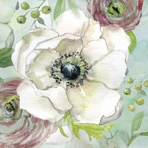 Asbury Garden Bloom I by Carol Robinson Oil Painting