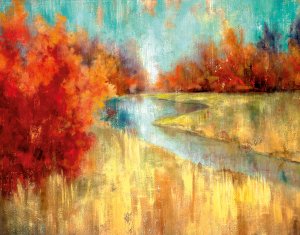 Autumn River by Carol Robinson Oil Painting