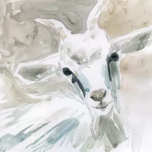 Bill E. Goat by Carol Robinson Oil Painting