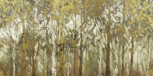 Birch Grove Panoramic by Carol Robinson Oil Painting