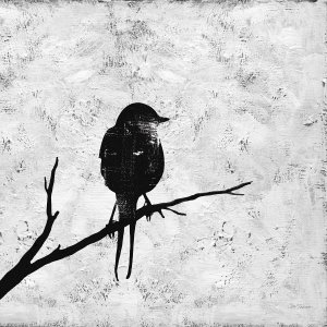 Bird Silhouette I by Carol Robinson Oil Painting