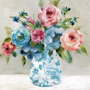 Blooming Chinoiserie by Carol Robinson Oil Painting