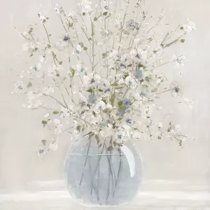 Blue Blooming Blossoms II by Carol Robinson Oil Painting