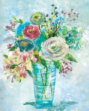 Blue Bouquet I by Carol Robinson Oil Painting