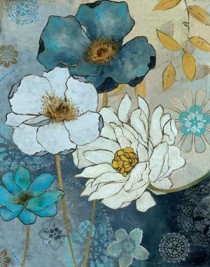 Blue Denim Garden II by Carol Robinson Oil Painting