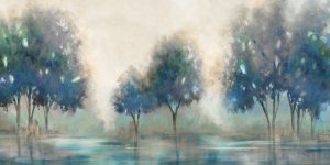 Blue Lakeside by Carol Robinson Oil Painting
