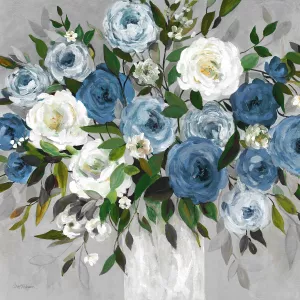 Blue Rose Beauties by Carol Robinson Oil Painting